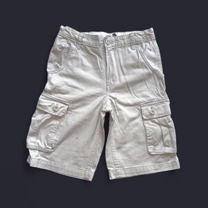 Old Navy Boys Khaki Cargo Shorts Size 10 Regular Adjustable Waist Tan School